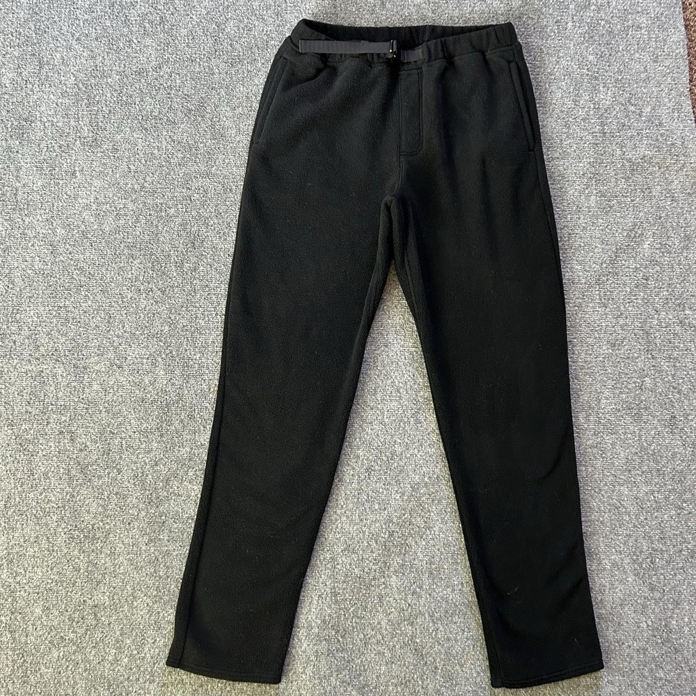 Patagonia Pants Mens M Black Lightweight Synchilla Snap-T Fleece Belted